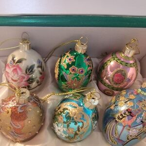 Joan Rivers 12 Russian Faberge Inspired Egg Ornaments